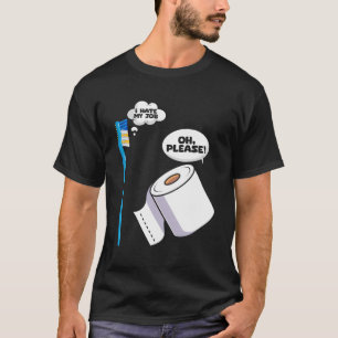 Badkamer Toilet Borstel Toilet Papier Restroom Poo T-shirt