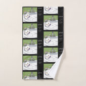 Badkamer wastafel witte kat bad handdoek (Handdoek)