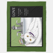 Badkamer wastafel witte kat fleece deken (Voorkant)