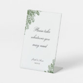 badkamerbord in Classic Greenery Reclamebord Met Voetstuk (Voorkant)