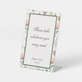 badkamerbord in Tuin Groene Bloemen Reclamebord Met Voetstuk (Voorkant)