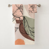 BADKAMERDECOR, NEUTRALE AARDETOON HANDDOEK SET, (Insitu)