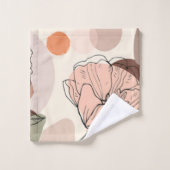 BADKAMERDECOR, NEUTRALE AARDETOON HANDDOEK SET, (Wasdoekje)