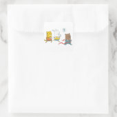 Badkamermarathon Vierkante Sticker (Tas)