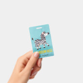 Badkamerpas Cute Zebra Leraren School Badge (Handheld)