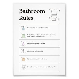 Badkamerregels Essential Etiquette Poster