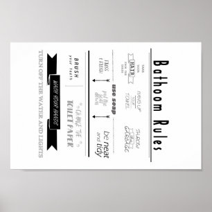 badkamerregels poster