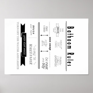 badkamerregels poster