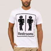 Badkamers Teken Mannen T-shirt (Voorkant)