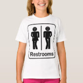 Badkamers Teken Meisjes T-shirt (Voorkant)