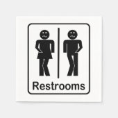 Badkamers Teken Papieren servetten (Voorkant)