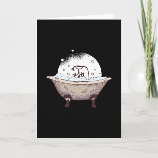 Badkuip Cartoon Kaart (Voorkant)