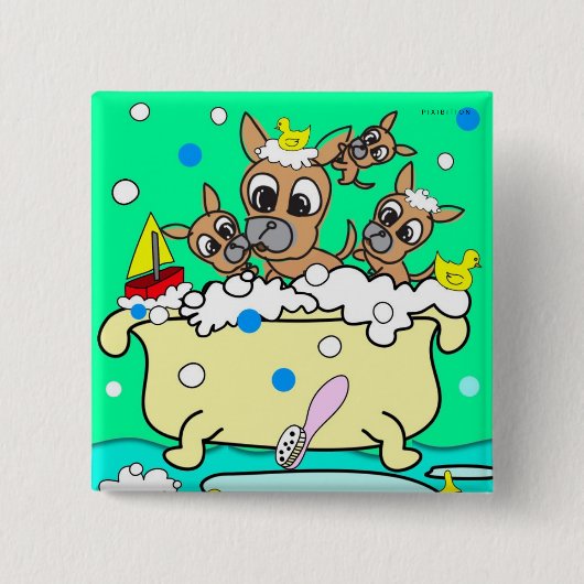 Badkuip Chihuahua Puppy Button 1 (Voorkant)