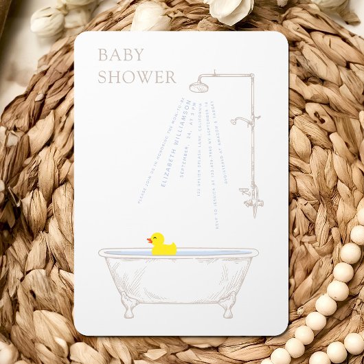 Badkuip Eend Baby shower Geslachtsneutraal Kaart