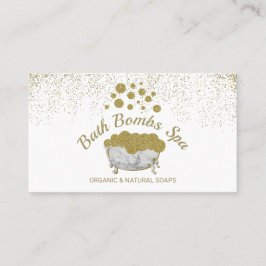 Badkuip Goud Shampoo Spa Zeep Bubbles Visitekaartje