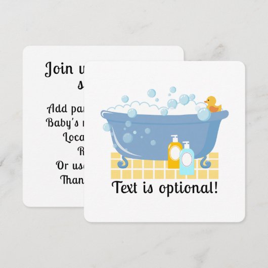 badkuip met bellenbad kaart (Voorkant / Achterkant)