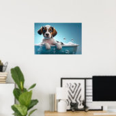 badkuip puppy poster (Thuiskantoor)