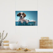 badkuip puppy poster (Keuken)