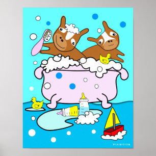 Badkuip Puppy Poster 12