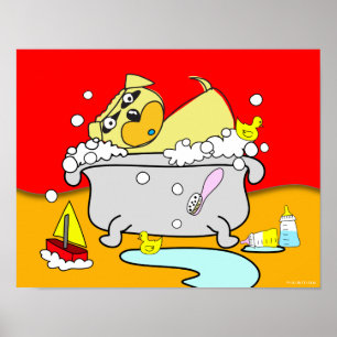 Badkuip Puppy Poster 18