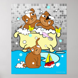 Badkuip Puppy Poster 3