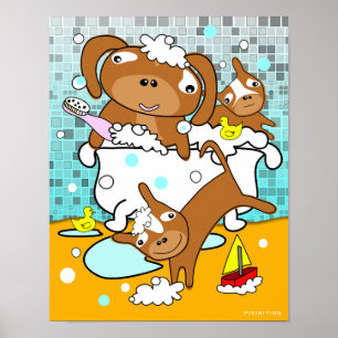 Badkuip Puppy Poster 4