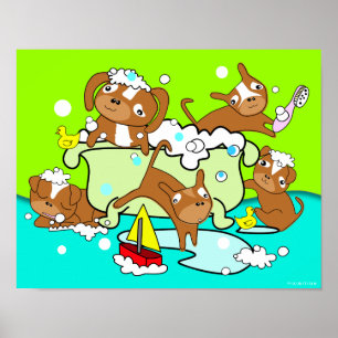 Badkuip Puppy Poster 5