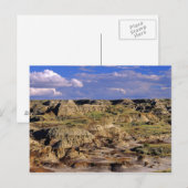Badlands bij Dinosaur Provincial Park in Alberta, Briefkaart (Voorkant / Achterkant)