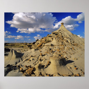 Badlands bij Dinosaur Provincial Park in Alberta, Poster