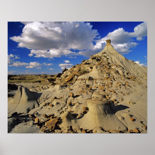 Badlands bij Dinosaur Provincial Park in Alberta,  Poster (Voorkant)