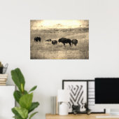 Badlands Bison Poster (Thuiskantoor)