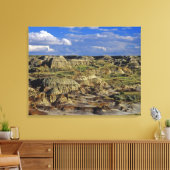Badlands-formaties bij Dinosaur Provincial Park 4 Canvas Afdruk (Insitu (Woonkamer))