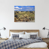 Badlands-formaties bij Dinosaur Provincial Park 4 Canvas Afdruk (Insitu (Slaapkamer))