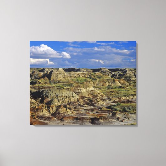 Badlands-formaties bij Dinosaur Provincial Park 4 Canvas Afdruk (Voorkant)