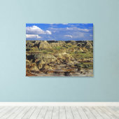 Badlands-formaties bij Dinosaur Provincial Park 4 Canvas Afdruk (Insitu (Houten vloer))