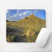 Badlands-formaties in Dinosaur Provincial Park Muismat (Met muis)