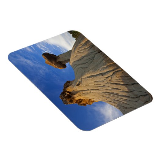 Badlands formaties in het Makoshika State Park in Magneet (Rechterzijde)