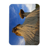 Badlands formaties in het Makoshika State Park in Magneet (Verticaal)