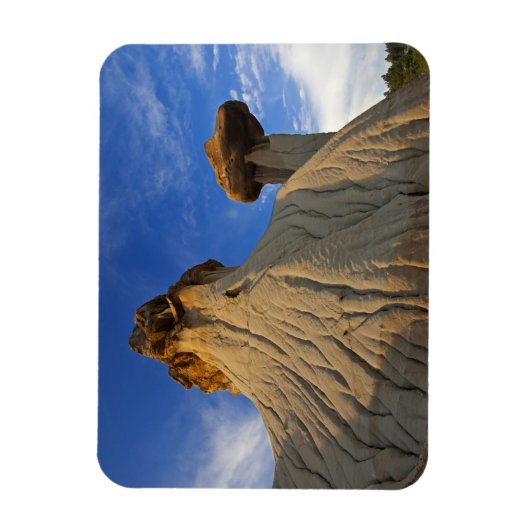 Badlands formaties in het Makoshika State Park in Magneet (Verticaal)