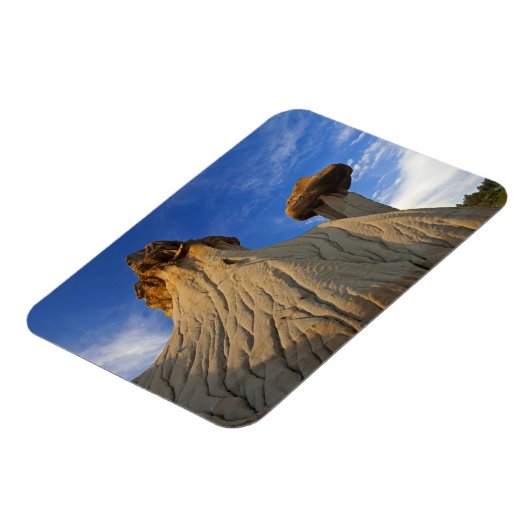 Badlands formaties in het Makoshika State Park in Magneet (Linkerzijde)