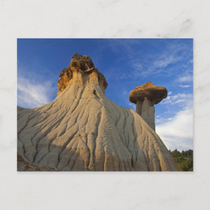 Badlands-formaties in Makoshika State Park in Briefkaart