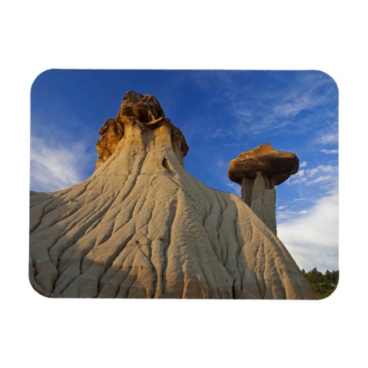 Badlands-formaties in Makoshika State Park in Magneet (Horizontaal)