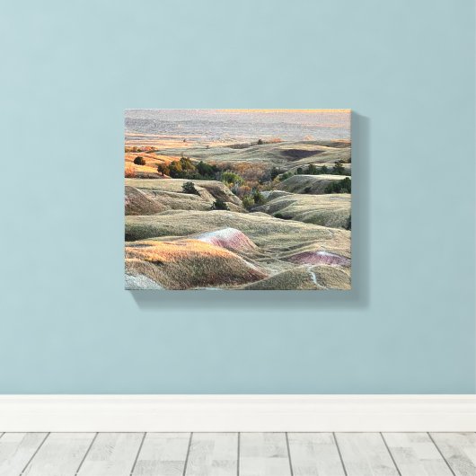 Badlands Hills Canvas Afdruk (Insitu (Houten vloer))