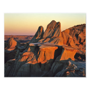 Badlands in het Nationaal Park Theodore Roosevelt Foto Afdruk