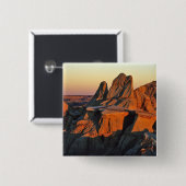 Badlands in het Nationaal Park Theodore Roosevelt Vierkante Button 5,1 Cm (Voorkant /achterkant)