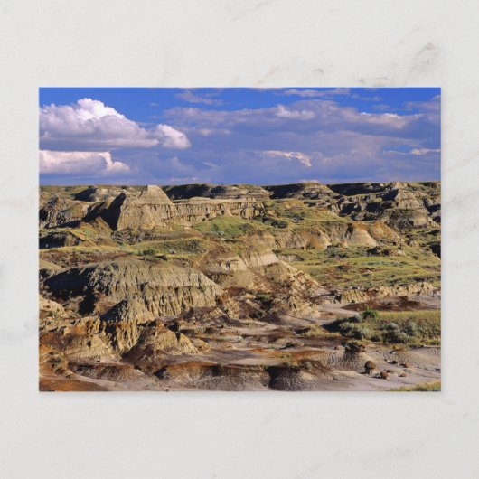 Badlands in het provinciepark Dinosaur in Alberta, Briefkaart (Voorkant)