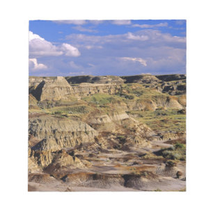 Badlands in het provinciepark Dinosaur in Alberta, Notitieblok