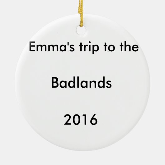 Badlands kerstboomversiering keramisch ornament (Achterkant)