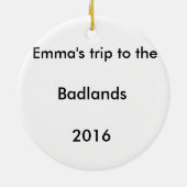 Badlands kerstboomversiering keramisch ornament (Achterkant)