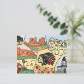 Badlands Mt Rushmore Black Hills South Dakota Kaar Briefkaart (Staand voorkant)
